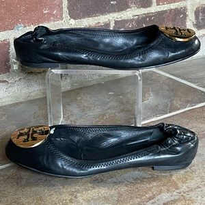Tory Burch Black Reva Ballet Flats Size 7
